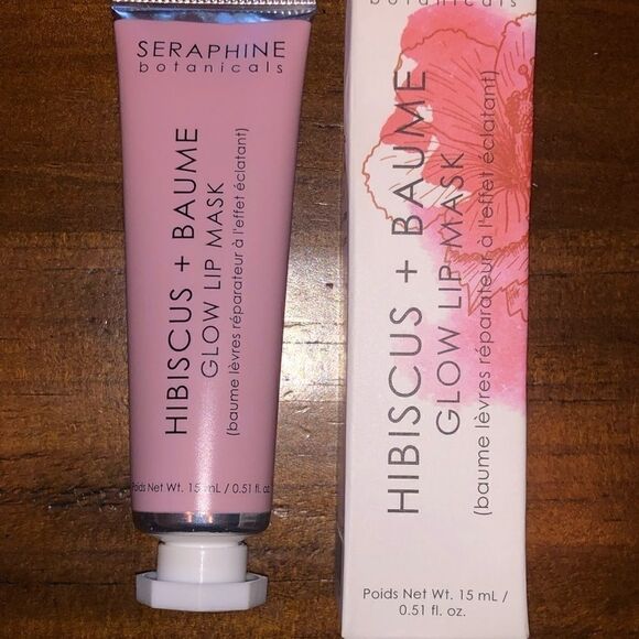 SERAPHINE BOTANICALS Glow Lip Mask Hibiscus+Baume - Picture 4 of 7
